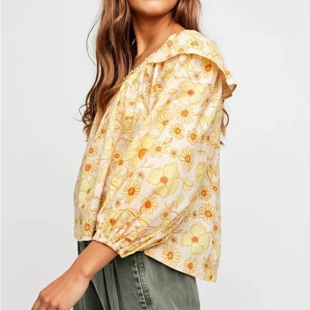 Free People Miss Daisy Printed Top - M